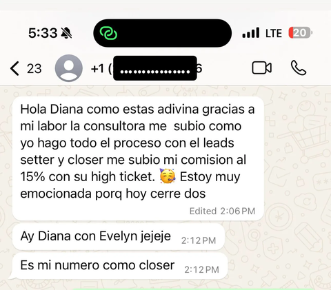 Testimonio real — comisión al 15% con high ticket